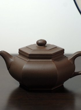 大彬六方紫泥调砂紫砂壶