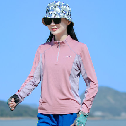 2026年新款户外速干衣女士立领登山运动徒步休闲轻薄透气吸湿排汗