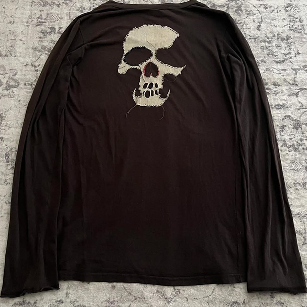 thumbnail for Ramming in ramming! Autonomous LGB Retro Visual 00SS gimmick hoodie skull patch sweatshirt