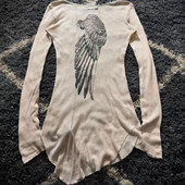 独家夯品 自主ifsixwasnine复古视觉系内搭羽翼长袖 t恤