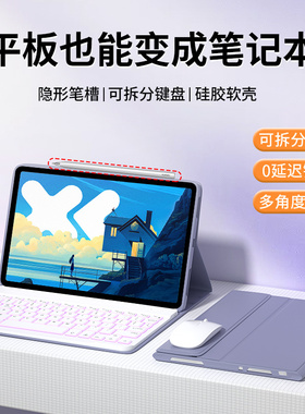 适用联想小新padpro12.7保护壳progt蓝牙键盘带鼠标磁吸平板plus11.5电脑保护套10.6防摔四三拯救者y700二代