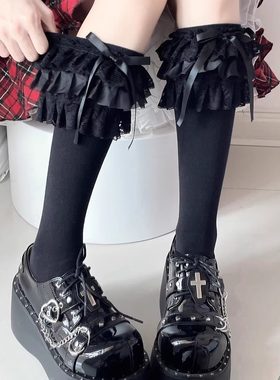 洛丽塔蕾丝花边小腿袜