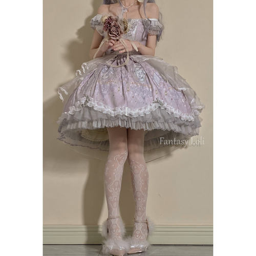 梦幻人偶维纳斯Lolita甜美丝袜奶白提花洛丽塔氛围感美肤连裤袜女