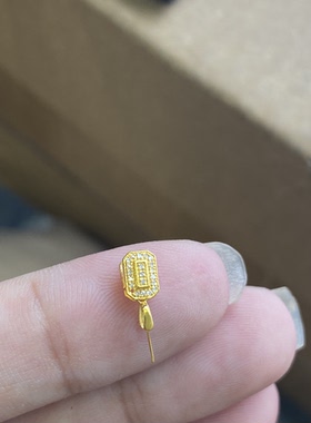 18K金扣头加厚版Au750材质K黄色万能扣头玉项链配件纯18K金K134