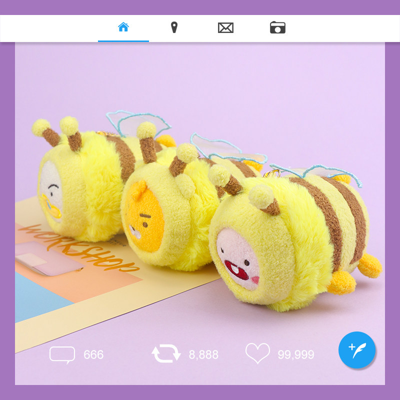 乐简-张艺兴同款韩国kakao小蜜蜂ryan钥匙扣挂件可爱玩偶包包挂饰在类目 节庆用品/礼品, 创意礼品, 钥匙扣中 - 来自Buy2taobao.com提供专业的淘宝代购服务