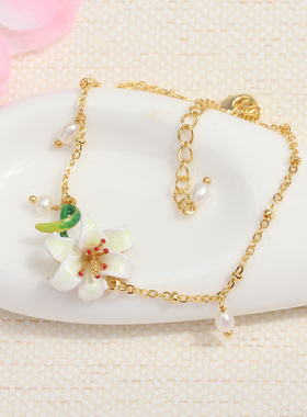 百合花手链女ins小众设计高级感