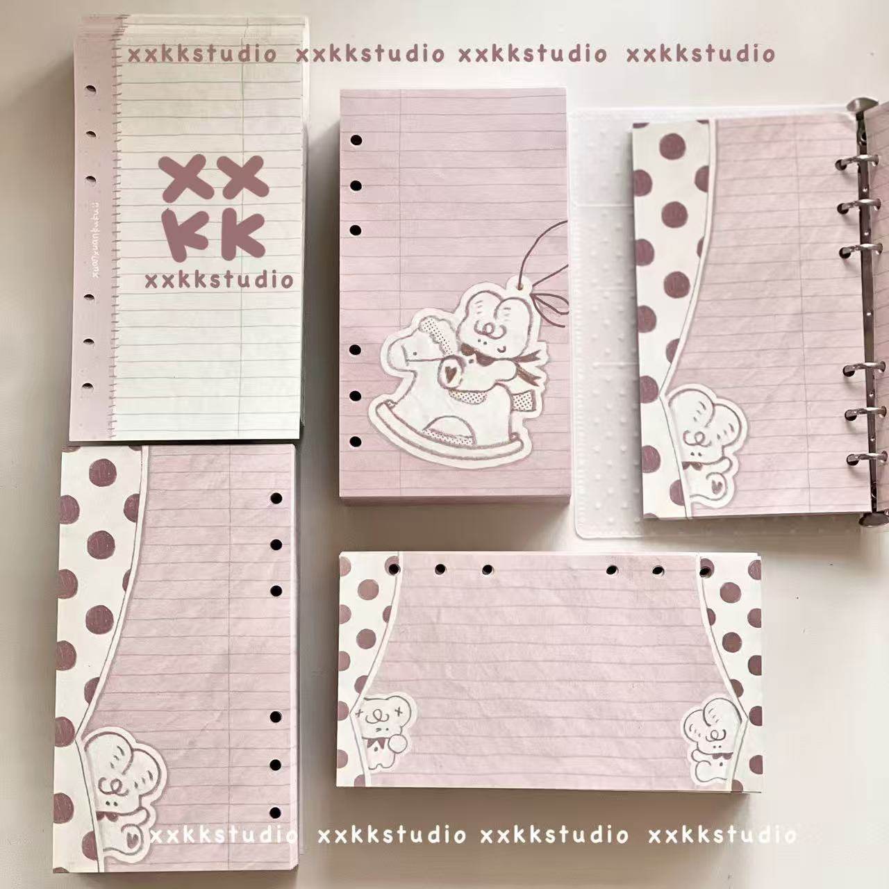 xxkk炫炫酷酷丨原创A6per活页内页复古粉,文具电教/文化用品/商务用品,手帐/日程本/计划本,淘宝优惠券,粉丝福利购,淘宝优惠卷