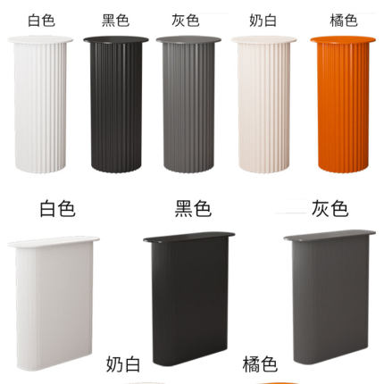 奶油风桌腿支架吧台支撑罗马柱岛台脚支架餐桌梳妆台底座光面圆柱