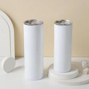 20oz不锈钢热升华直身杯双层直筒保温吸管杯转印涂层30oz汽车杯