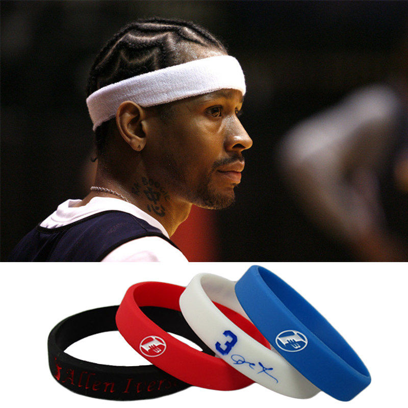阿伦艾弗森手环 NBA篮球运动76人队Iverson3号腕带夜光情侣饰品AI