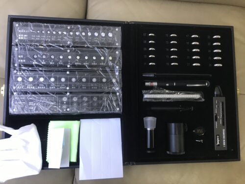 珠宝门店钻戒销售专业鉴定检测工具箱钻石4C分级比色大小套装