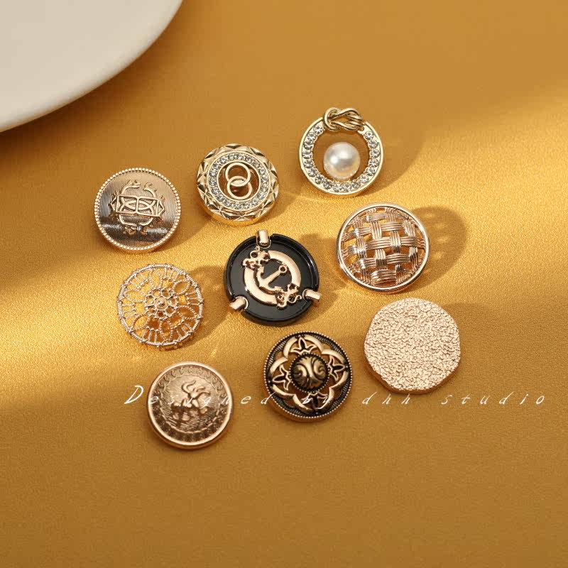 新品小香风外套大衣金属纽扣