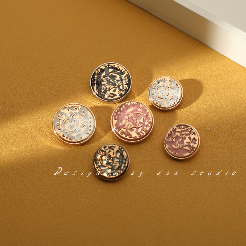 小香风金属组合纽扣抽象设计粉色少女外套大衣扣浪漫针织开衫扣子