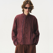 CNEW2025AW 檀烬 新藏风手缝编织藏绳毛呢夹克外套