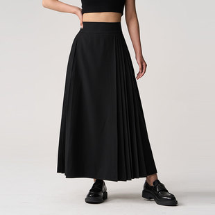 通勤A字半身裙女装 CNEW23SS中国风新中式 复古收腰纯色马面裙长款