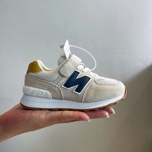 轻便童鞋 潮牌女童休闲鞋 加绒男童棉鞋 官网26年真皮n字儿童运动鞋