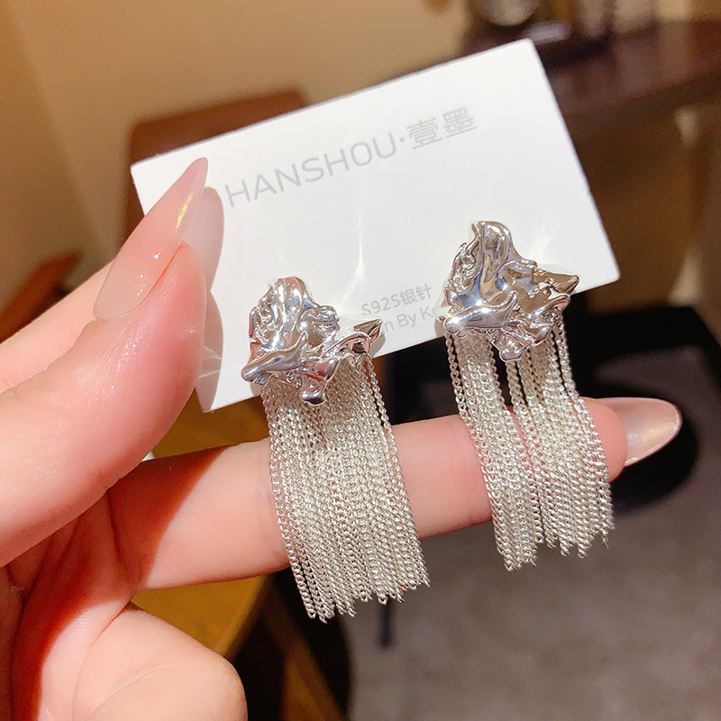 欧美个性时尚夸张金属流苏耳环