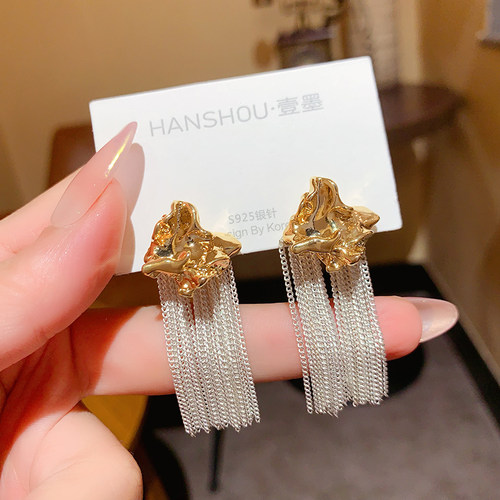 欧美个性时尚夸张金属菱形耳环