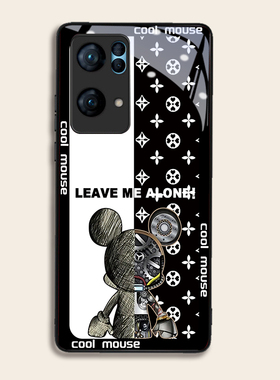 机械米奇熊适用OPPOreno7pro+手机壳6/5硅胶96findR17钢化玻璃a72