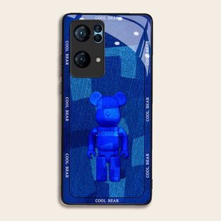 布底小熊适用OPPOreno7pro 5硅胶96findR17钢化玻璃a7292 手机壳6