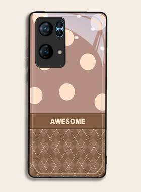 复古波点适用OPPOreno7pro+手机壳6/5硅胶96findR17钢化玻璃a7293