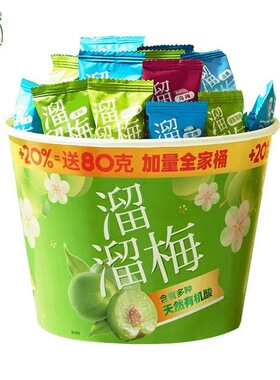 溜溜梅 青梅加量全家桶480g天然健康休闲零食酸话梅一大桶