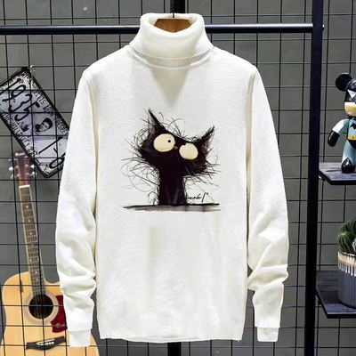 青少年毛衣男款秋冬针织衫上衣男修身大码2025冬季加绒加厚毛线衣