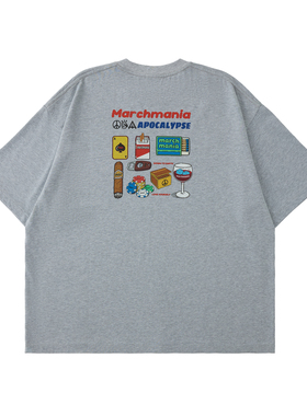 MARCHMANIA 26SS 夏季新款宽松休闲日常百搭趣味280G扑克印花短袖