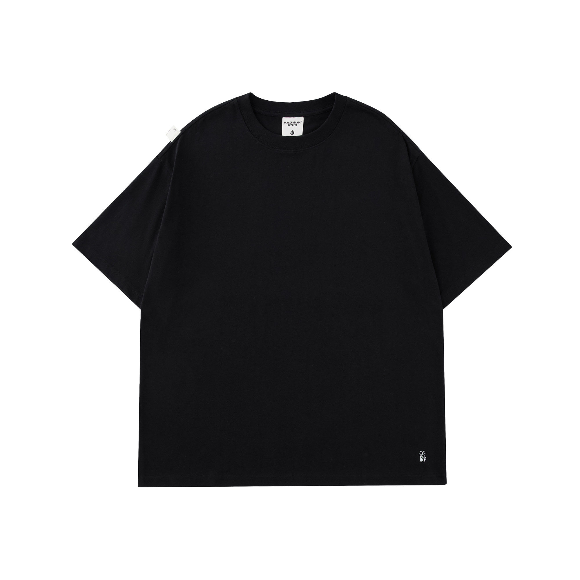 MARCHMANIA 25SS 改良版肩标日系休闲宽松纯色260G短袖TEE