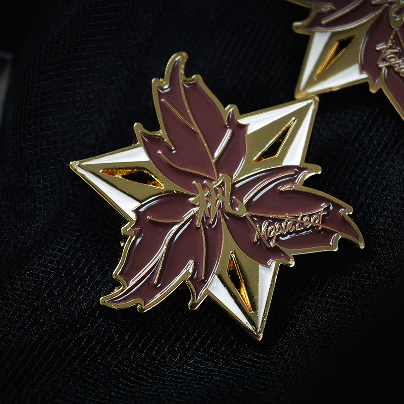 幽幽丸原创设计枫叶原jk制服金属别针徽章dk胸针配饰日系可爱小物