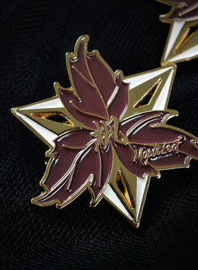 幽幽丸原创设计枫叶原jk制服金属别针徽章dk胸针配饰日系可爱小物