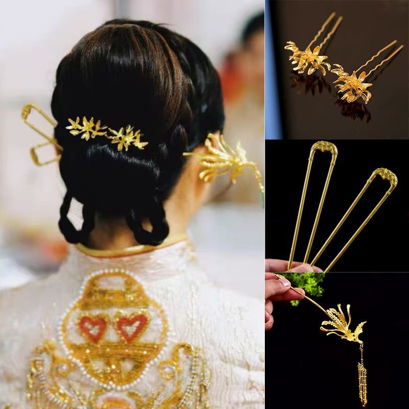 新中式结婚龙凤仿真高级发饰套装图片