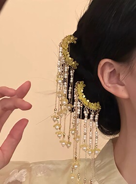 「桂馥秋槿」新中式古风桂花簪子复古黄色花朵发簪女盘发头饰发饰