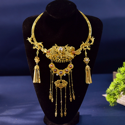 明制婚服项圈古风项链女珍珠璎珞