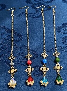 汉服古装宝石额饰眉心坠减龄配件秀禾服龙凤褂古典婚礼百搭头饰款