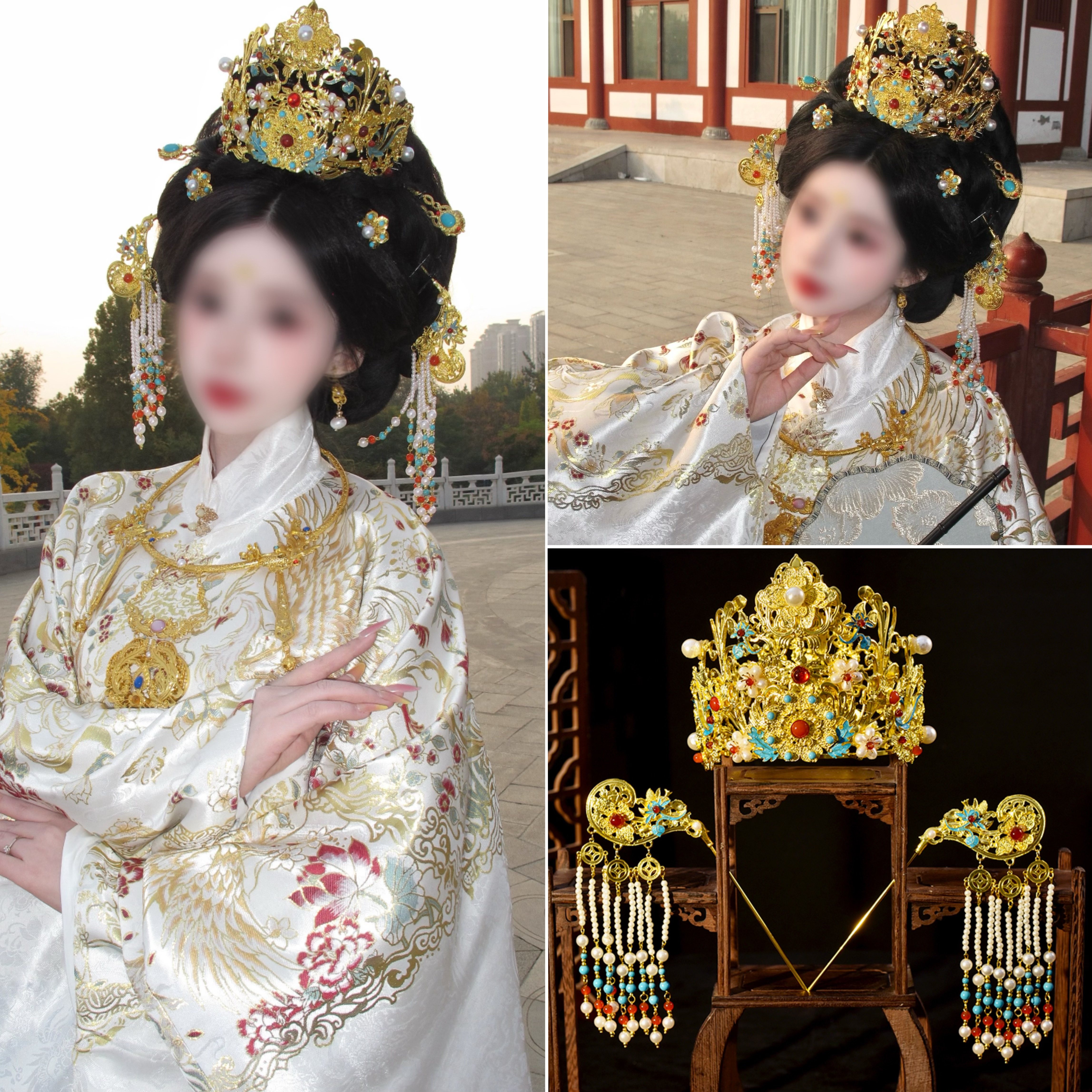 古风明制新款奢华结婚婚礼凤冠发饰汉服新娘秀禾复古中式头饰套装