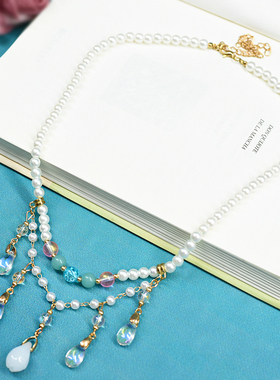 珍珠链条多层流苏缨络