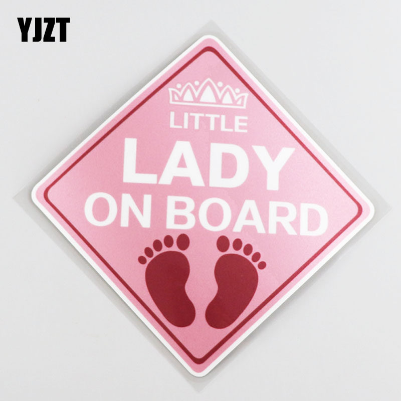 yjzt 个性趣味文字宝宝车贴 小公主在车内 警示贴纸 cs8128