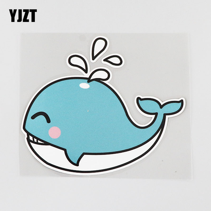 可爱鲸鱼车贴纸YJZT划痕遮挡防水