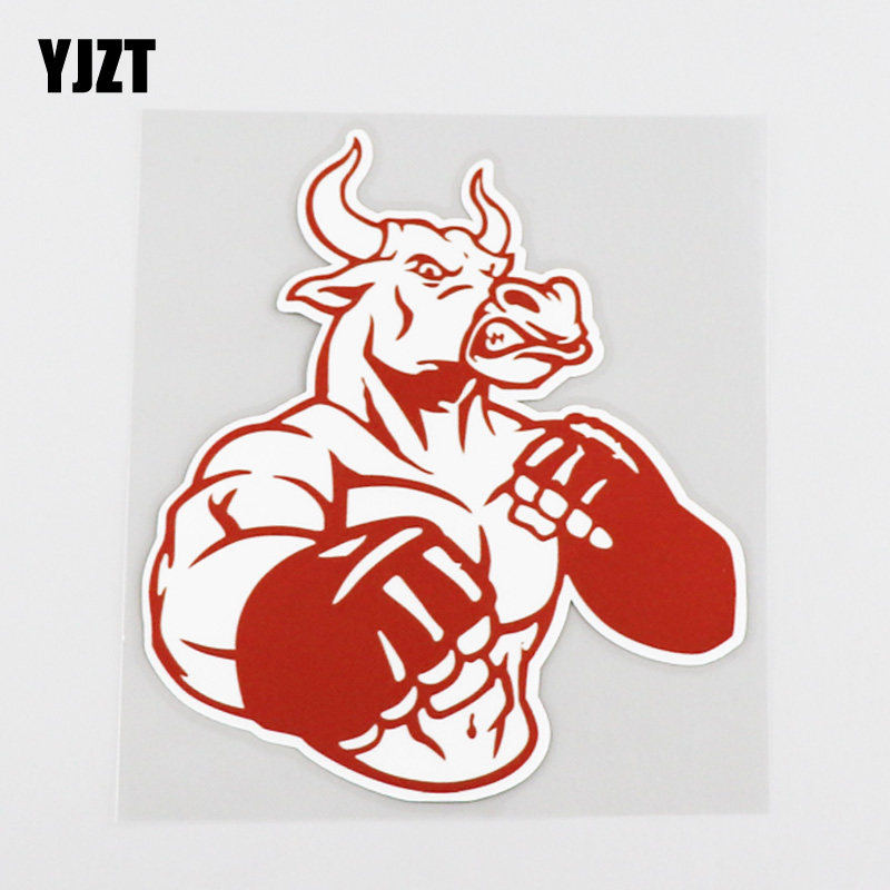 yjzt 拳击牛 运动风个性汽车摩托车窗玻璃贴花 趣味潮贴 cs9108