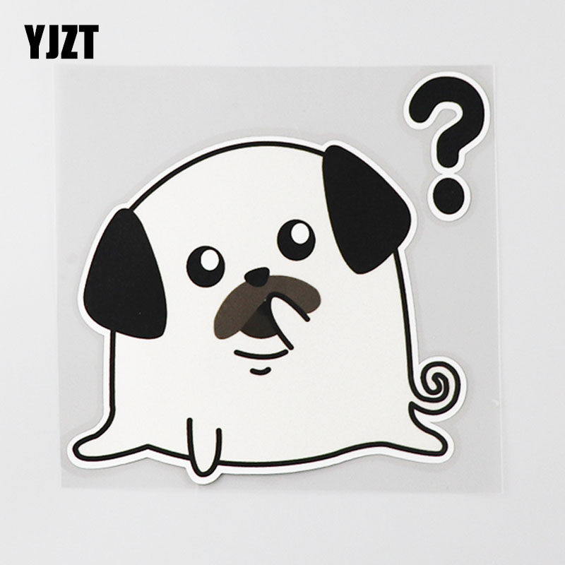 yjzt 可爱问号狗狗装饰改装汽车贴纸车身拉花车贴 cs0693