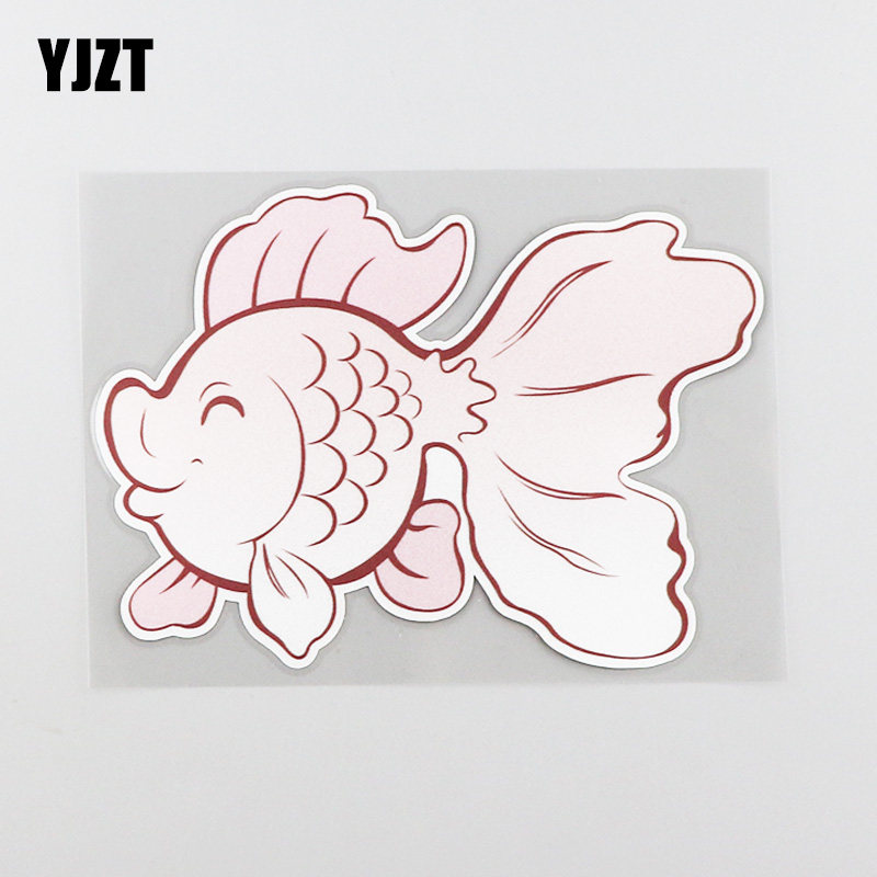 yjzt 卡通小金鱼车贴 个性汽车贴纸 创意车身划痕遮挡贴 cs7026
