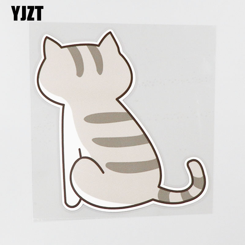 YJZT 汽车贴纸创意猫咪背影卡通装饰车窗防水 CS1039