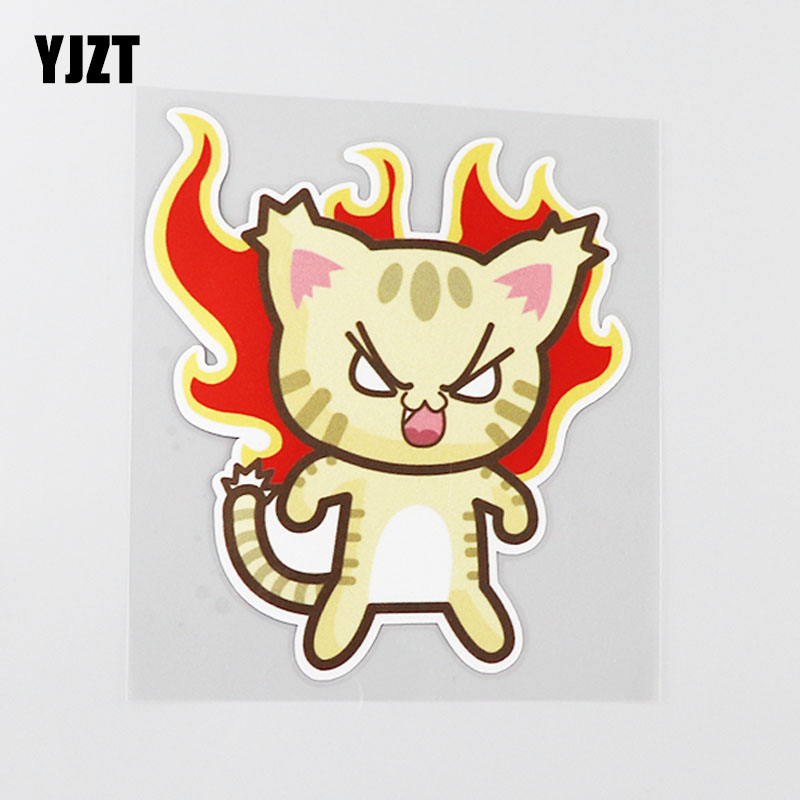 yjzt 车身贴纸划痕遮盖愤怒猫装饰汽车个性创意贴纸 cs0724