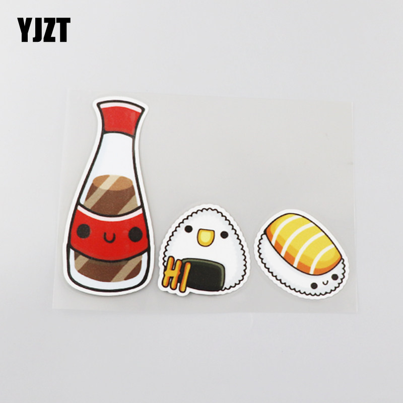 yjzt 日系美食卡通寿司套餐汽车装饰贴纸趣味可爱个性车贴 cst244
