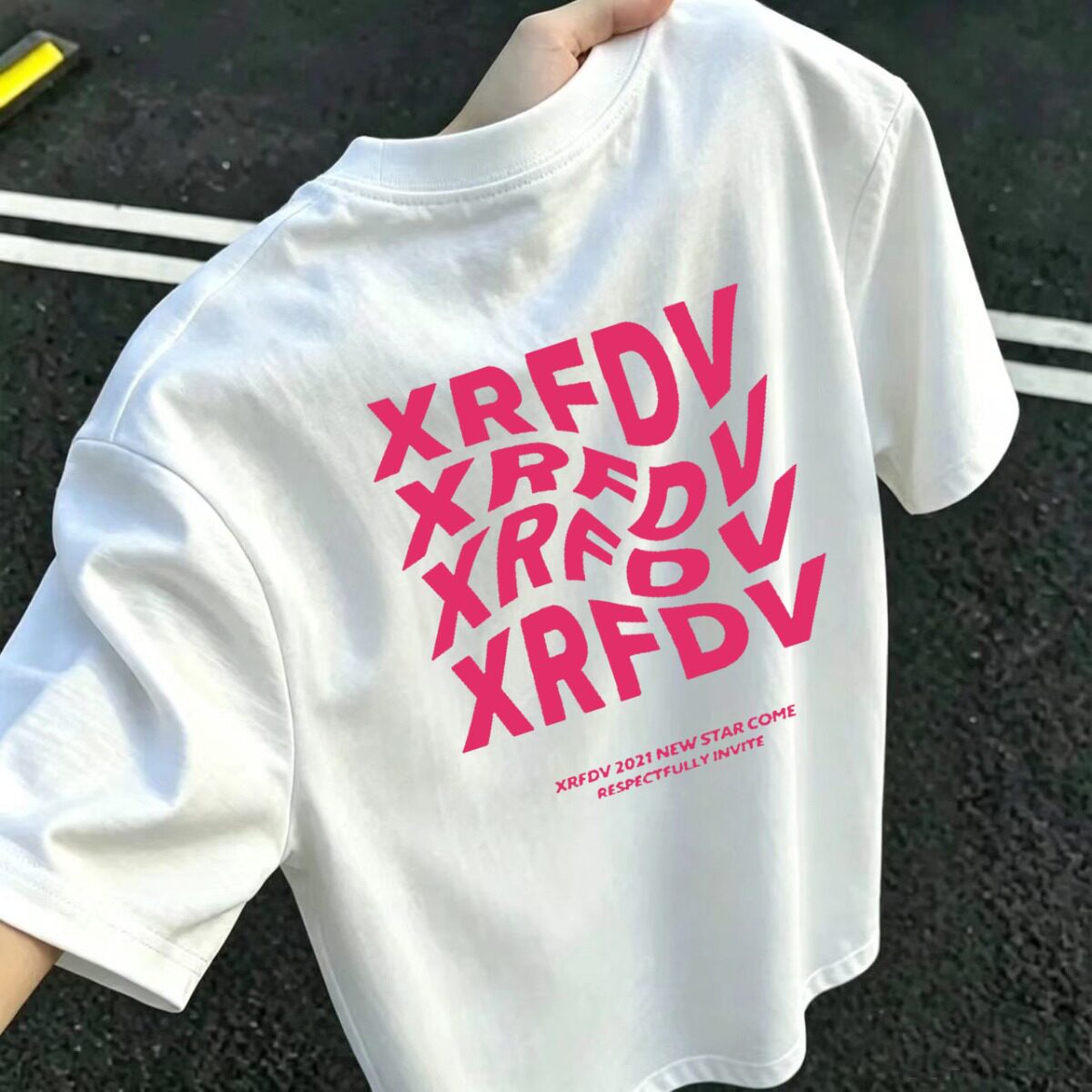 美式字母短袖印花重磅ins情侣圆领潮流T恤男女夏季230G重磅T