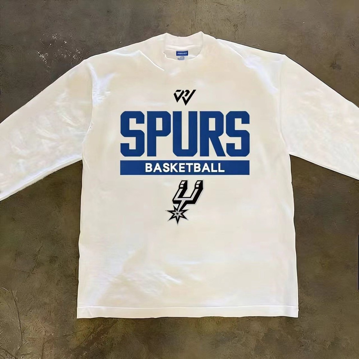 美式篮球印花短袖重磅T恤嘻哈宽松男款痞帅简约街头圆领百搭上衣