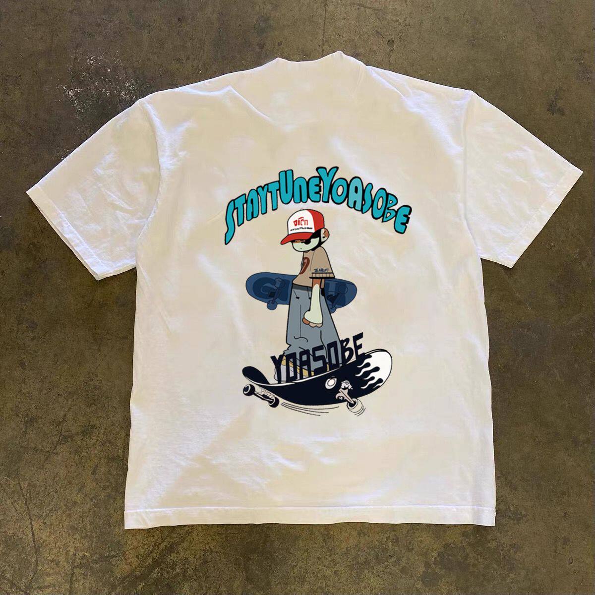 100短袖男女同款2026四季新款英文简约全棉T恤衫ins潮流上衣