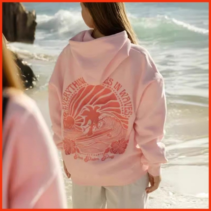 Winter Sweatshirt Hoodie Women's Clothing Hoodies Women Tops White