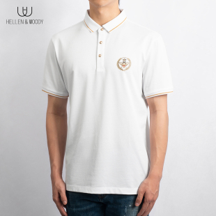 2023夏季 翻领polo衫 新款 修身 男 蜜蜂压胶章男士 HELLEN&WOODY男装